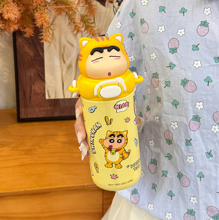 Women’s water bottle with interactive animal lid Bowlift