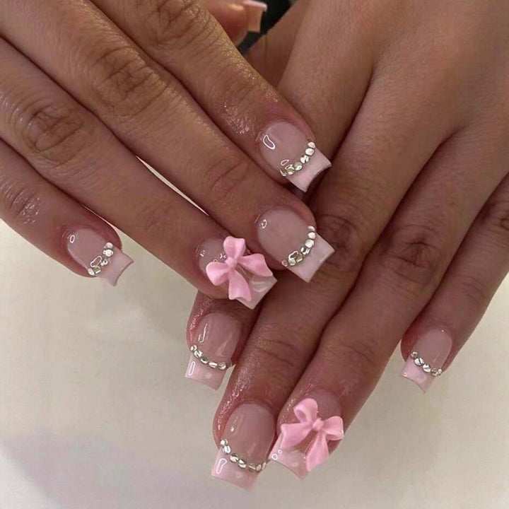 Artificial Nail Set with Decoration Bowlift