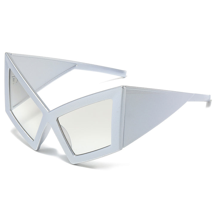 Futuristic Geometric Shield Sunglasses Bowlift