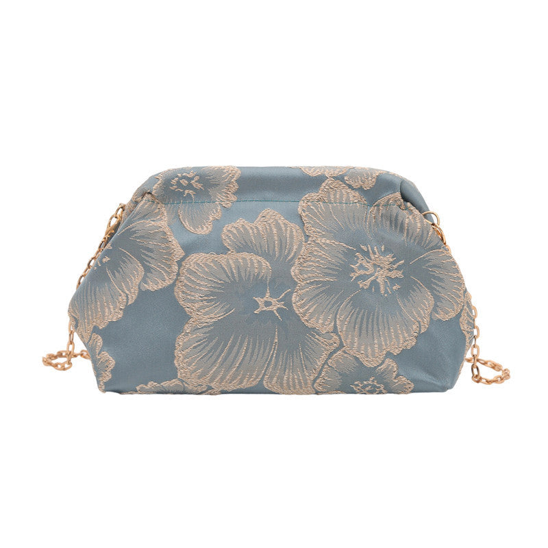 Embroidered Evening Clutch Bowlift