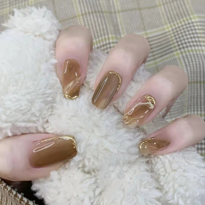 Stylish heart and ombre design artificial nails Bowlift