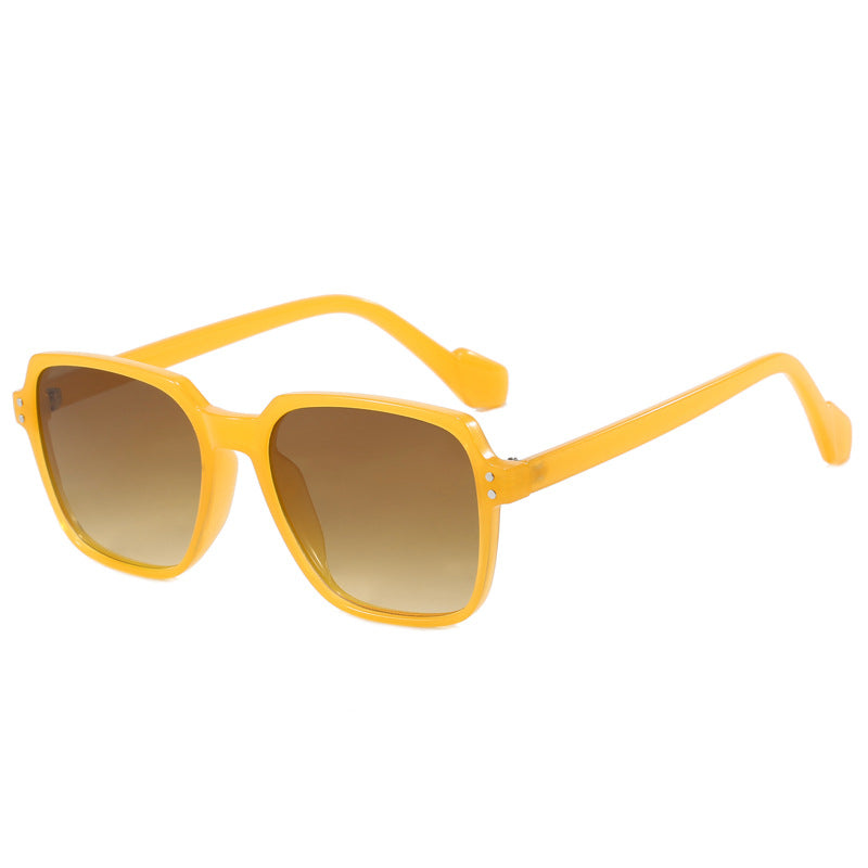 Women's fashionable square sunglasses with yellow lenses Bowlift