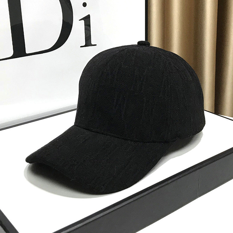 Women's Textured Fabric Baseball Cap Bowlift