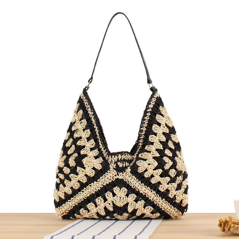 Macrame Crossbody Bag in Elegant Crocheted Design Bowlift