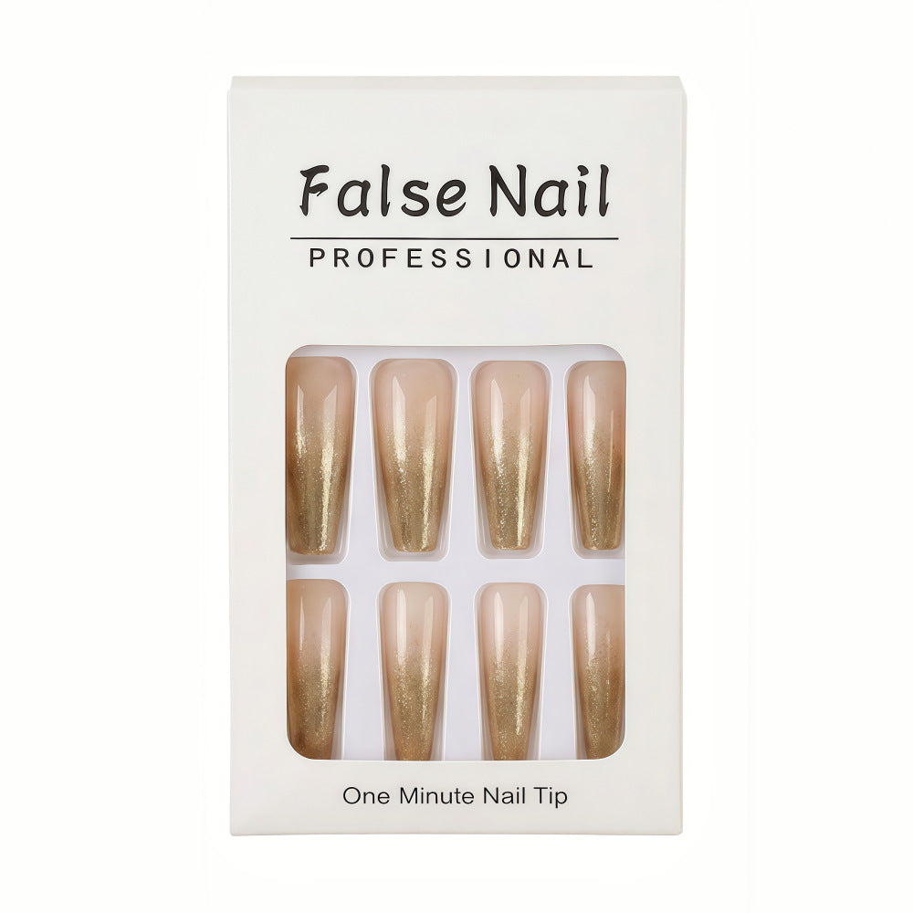 Artificial nails with elegant glitter gradient Bowlift