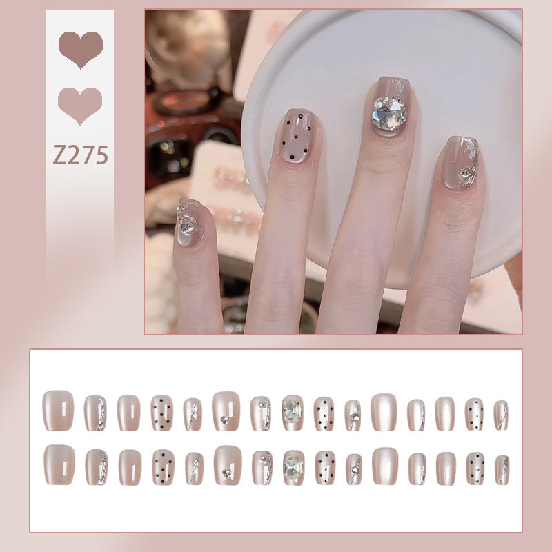 Artificial nail set with elegant 3D decorations Bowlift
