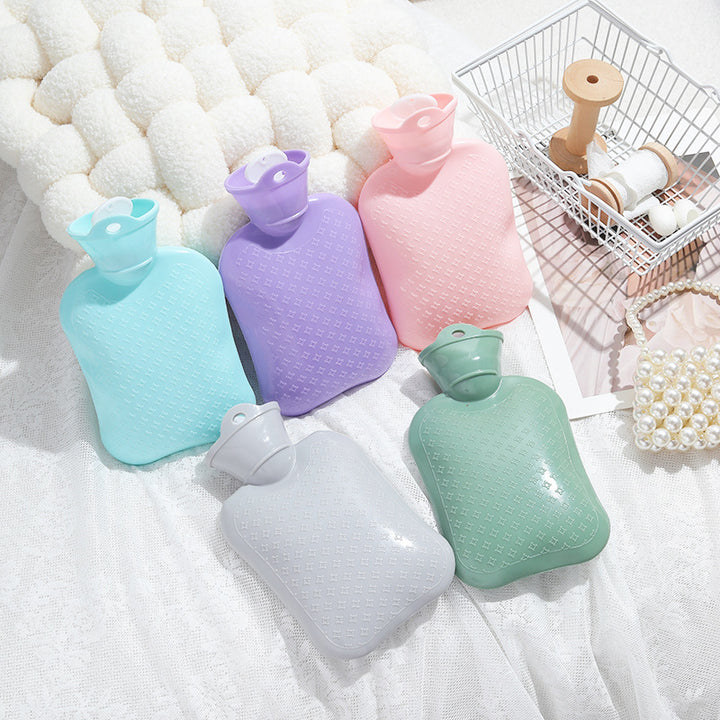 Reusable Hot Water Bottle with Textured Anti-Slip Surface and Wide Funnel Bowlift