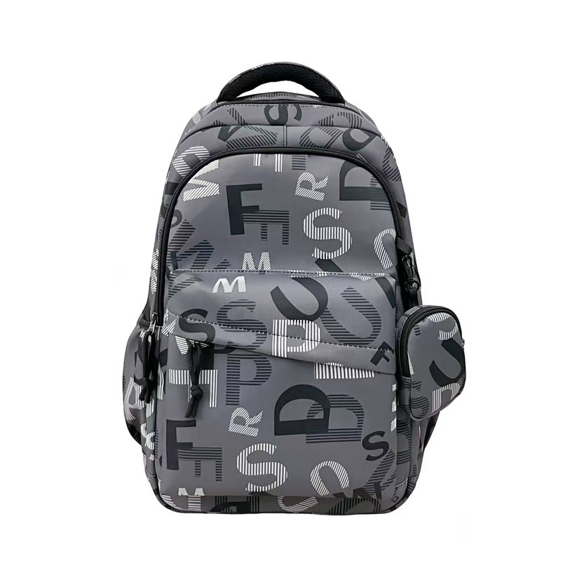 Stylish Graphic Lettered Backpack Bowlift