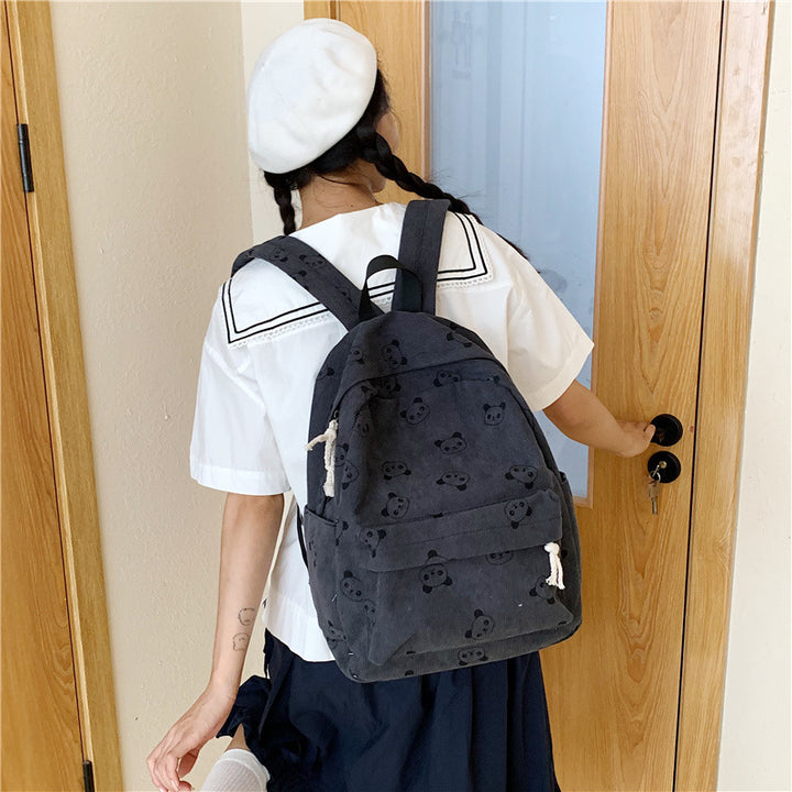Casual backpack with panda motif Bowlift