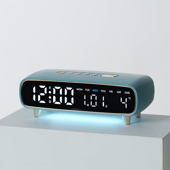 Digital radio alarm clock with temperature and date display Bowlift