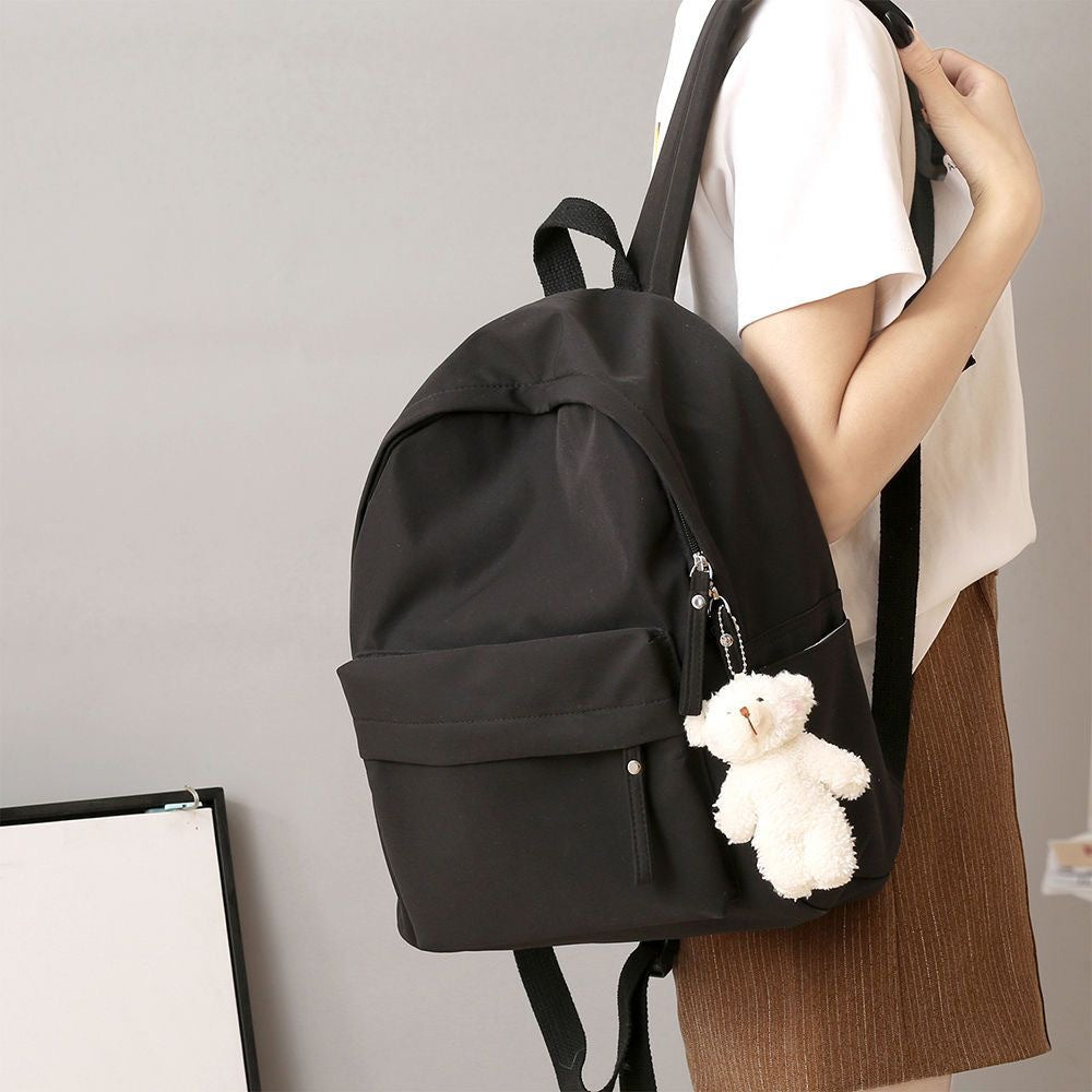 Casual Backpack with Plush Keychain Bowlift