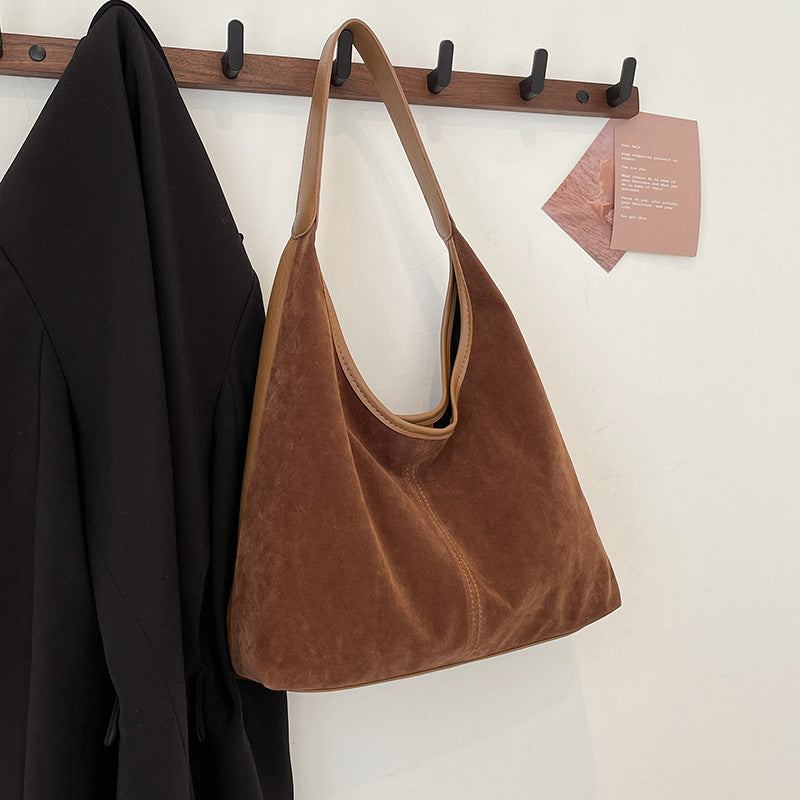 Suede Casual Hobo Bag Bowlift