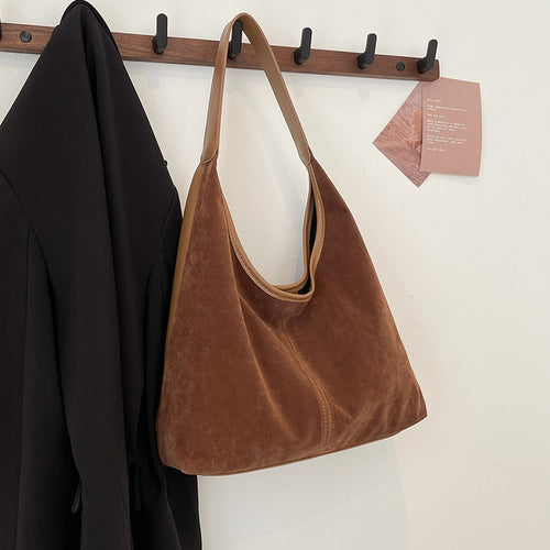 Suede Casual Hobo Bag Bowlift