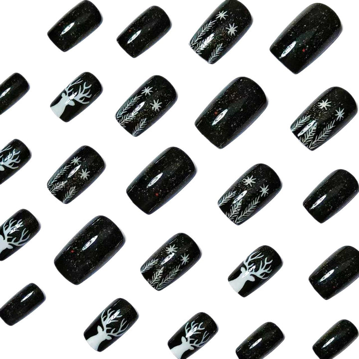 Artificial nails with festive winter motif Bowlift