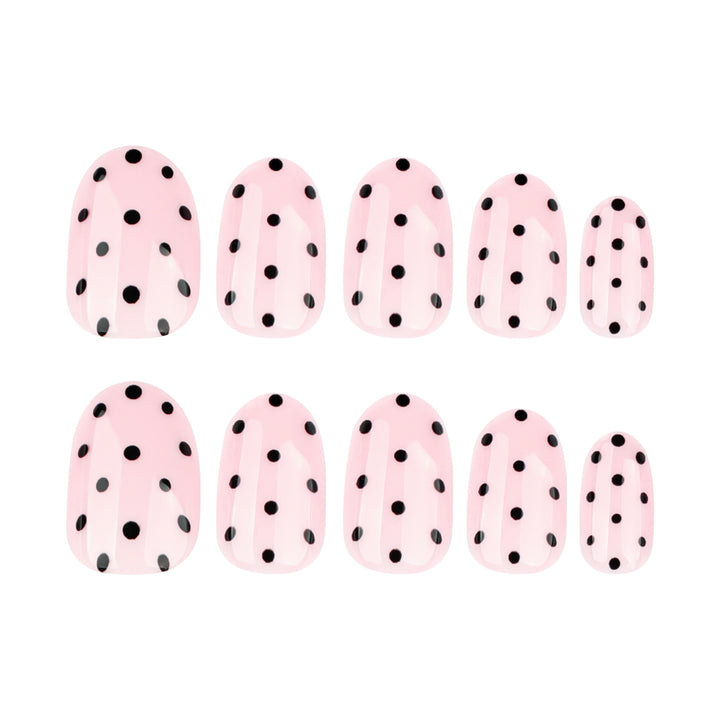 Artistic Nail Extensions with Dots Bowlift