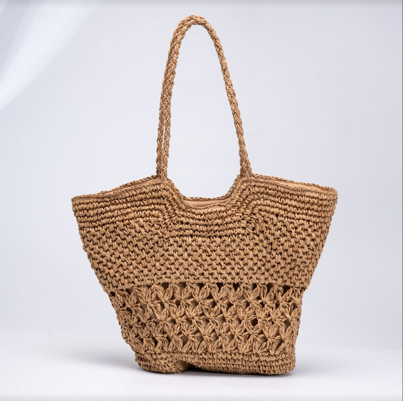 Large Basket Bag with Structured Design Bowlift