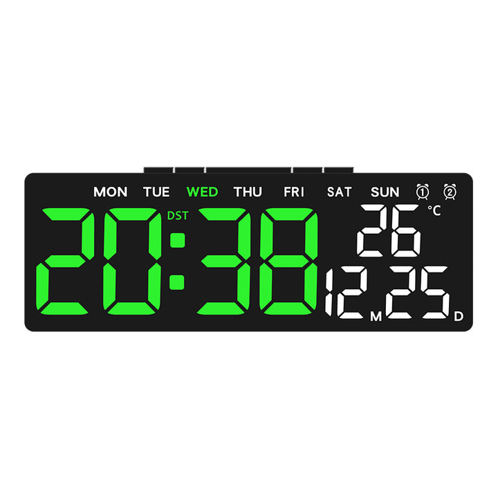 Digital weather alarm clock with large LED display and temperature display Bowlift