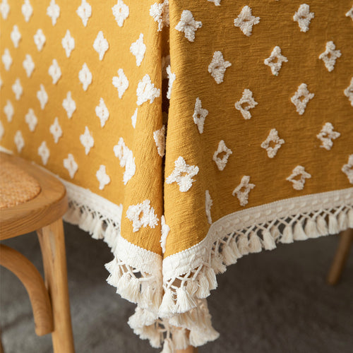 Elegant Fringed Tablecloth for Home