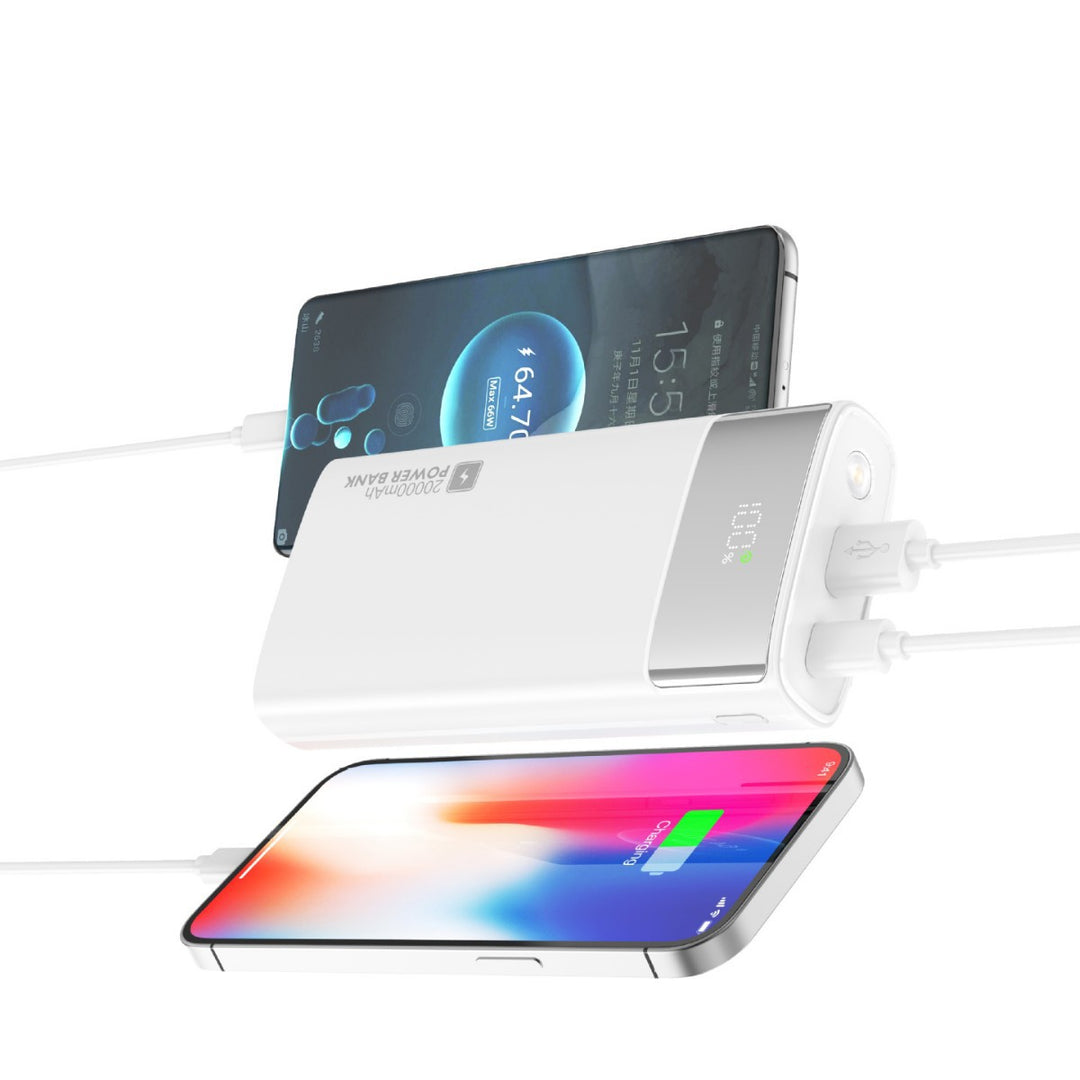 Portable power bank with slim design and digital display Bowlift