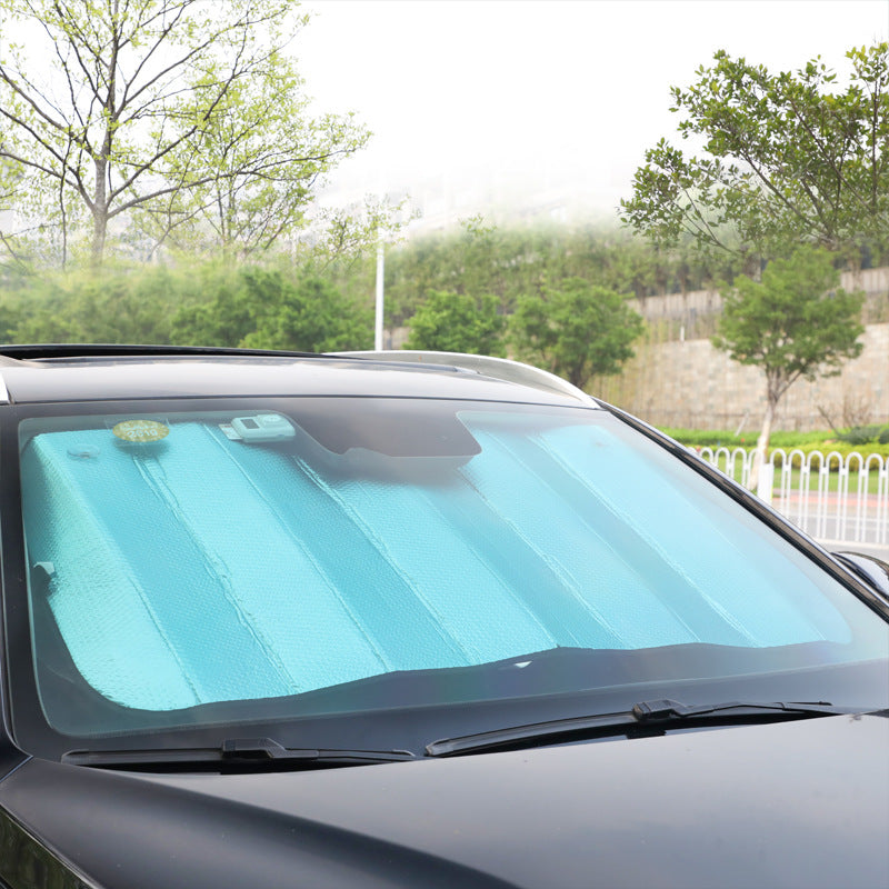 Unisex nan foldable car sunshade with reflective thermal insulation Bowlift