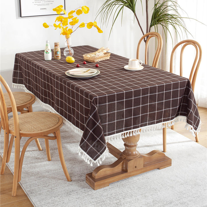 Decorative Checked Tablecloth