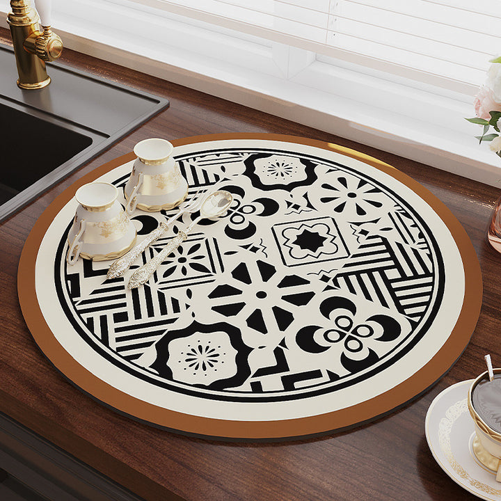 Stylish Geometric Kitchen Mat Bowlift