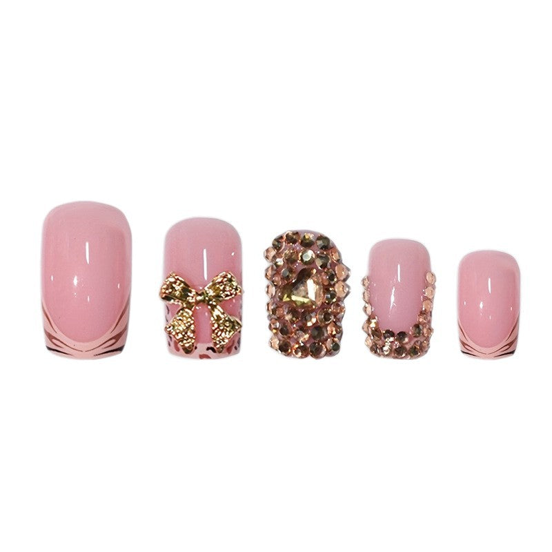Decorative Crystal Embellished Press-On Nails Bowlift