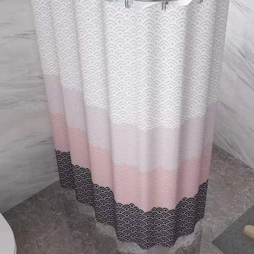 Modern Abstract Printed Shower Curtain Bowlift