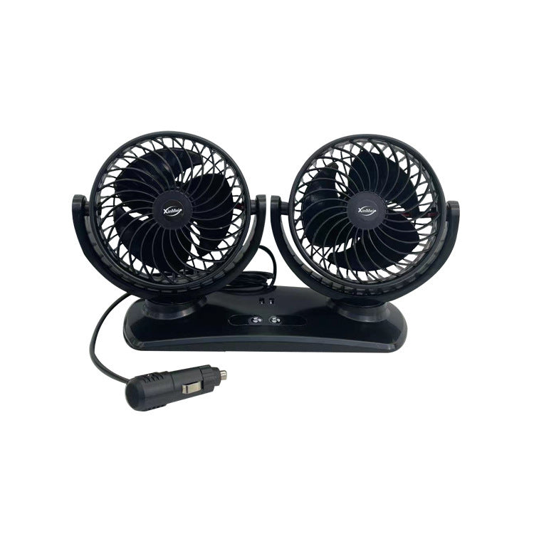Dual-Head Portable Car Ventilation Fan Bowlift