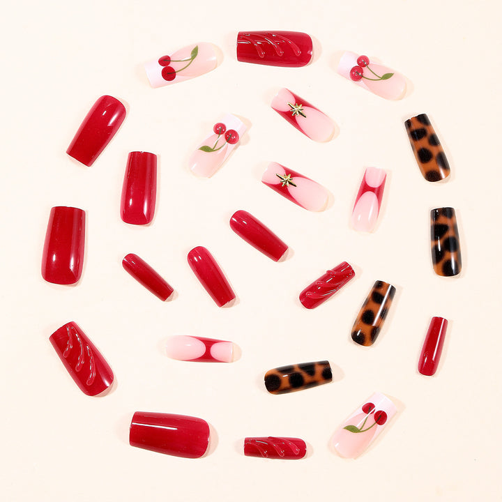 Artistic Cherry Nail Extensions Bowlift