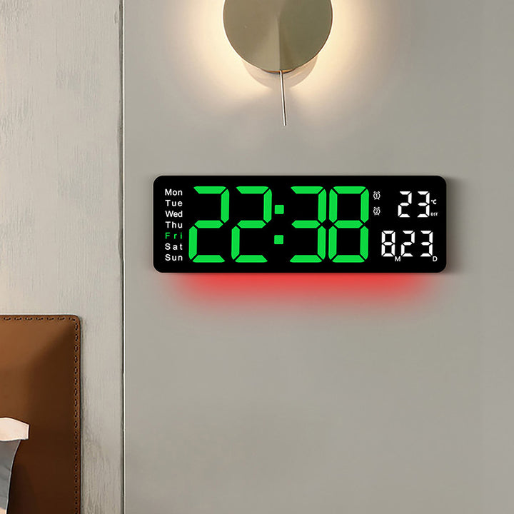 Digital LED Alarm Clock with Temperature and Day of the Week Display Bowlift