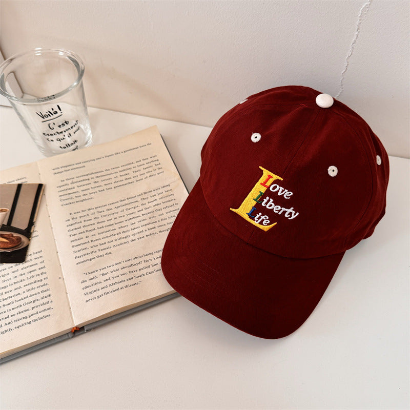 Women's Cotton Adjustable Embroidered Baseball Cap Bowlift