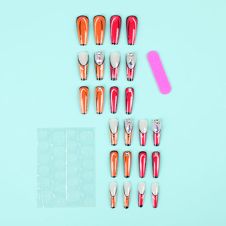 Creative artificial nails with modern color play Bowlift