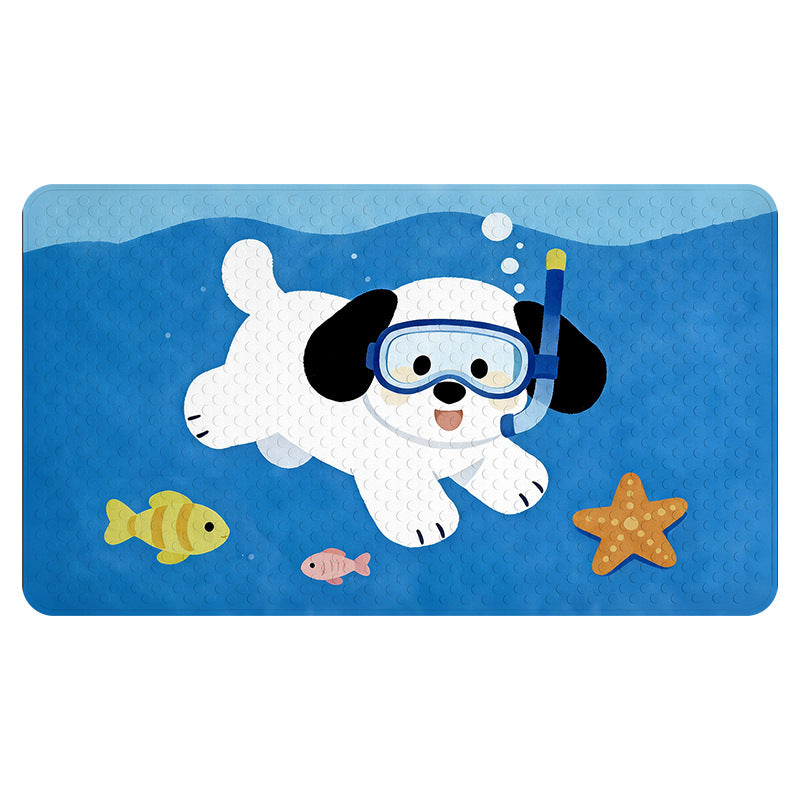 Playful Dog-Themed Bath Mat Bowlift