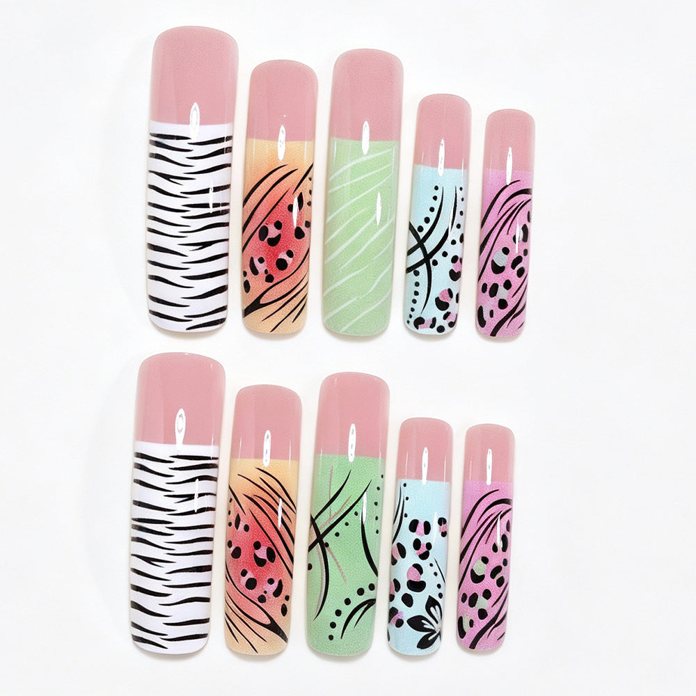 Artistic Long Press-On Nail Tips Bowlift