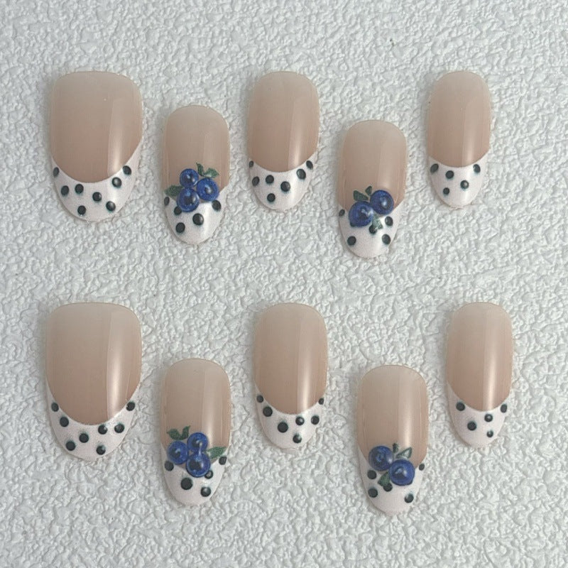 Creative artificial nails with berry pattern Bowlift
