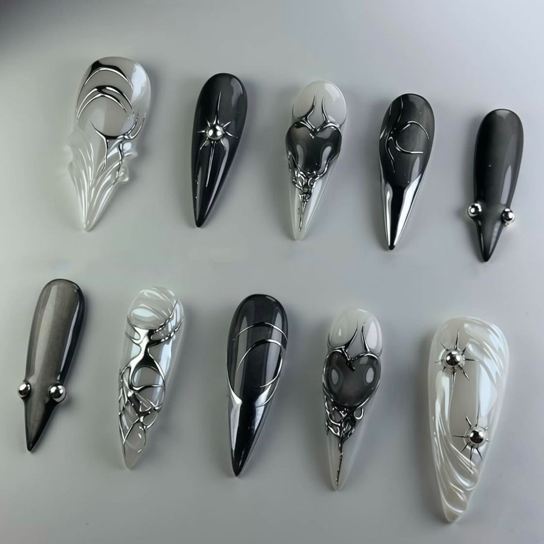 Artistic Stiletto Nail Art Extensions Bowlift