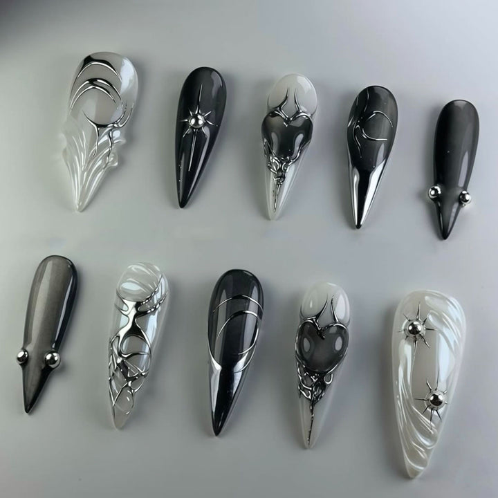 Artistic Stiletto Nail Art Extensions Bowlift