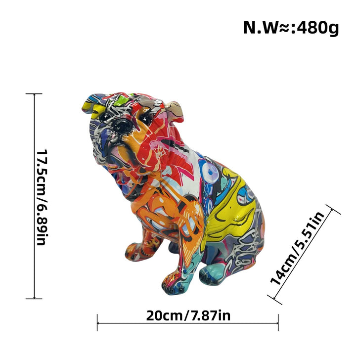 Colorful decorative figure of a dog in modern design Bowlift