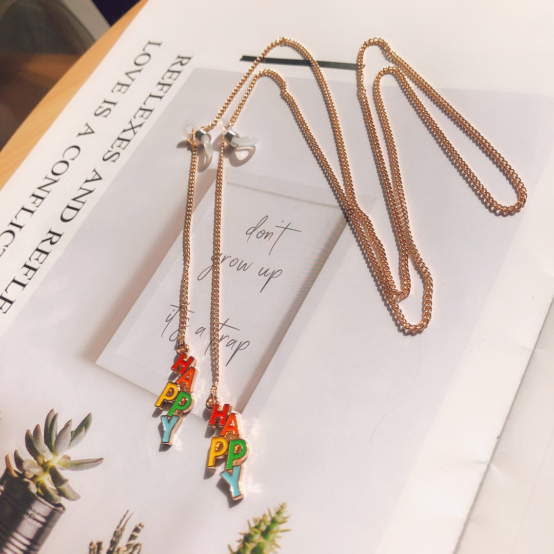 Stylish Dual Charm Eyewear Chain Bowlift