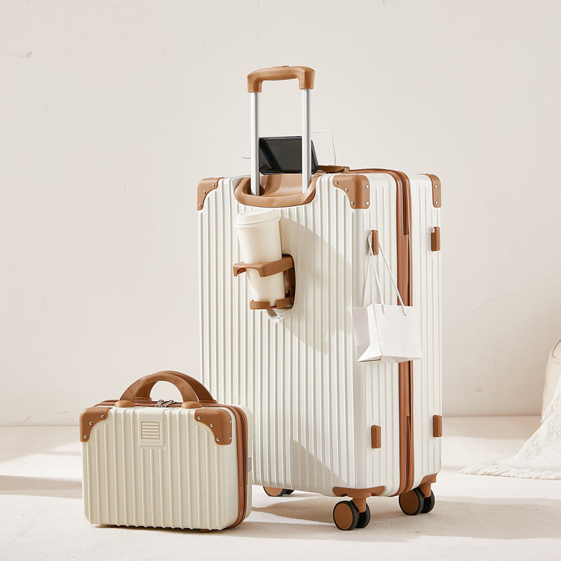 Unisex Rigid Multi-Compartment Travel Suitcase Bowlift