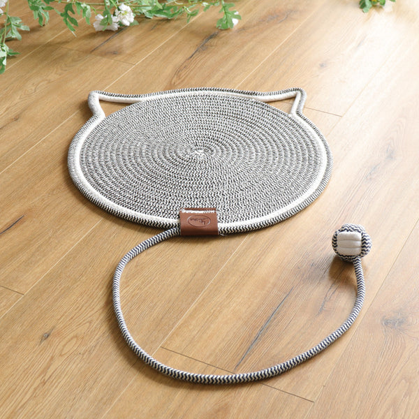 2-in-1 Cat Scratching Carpet & Play Mat Bowlift
