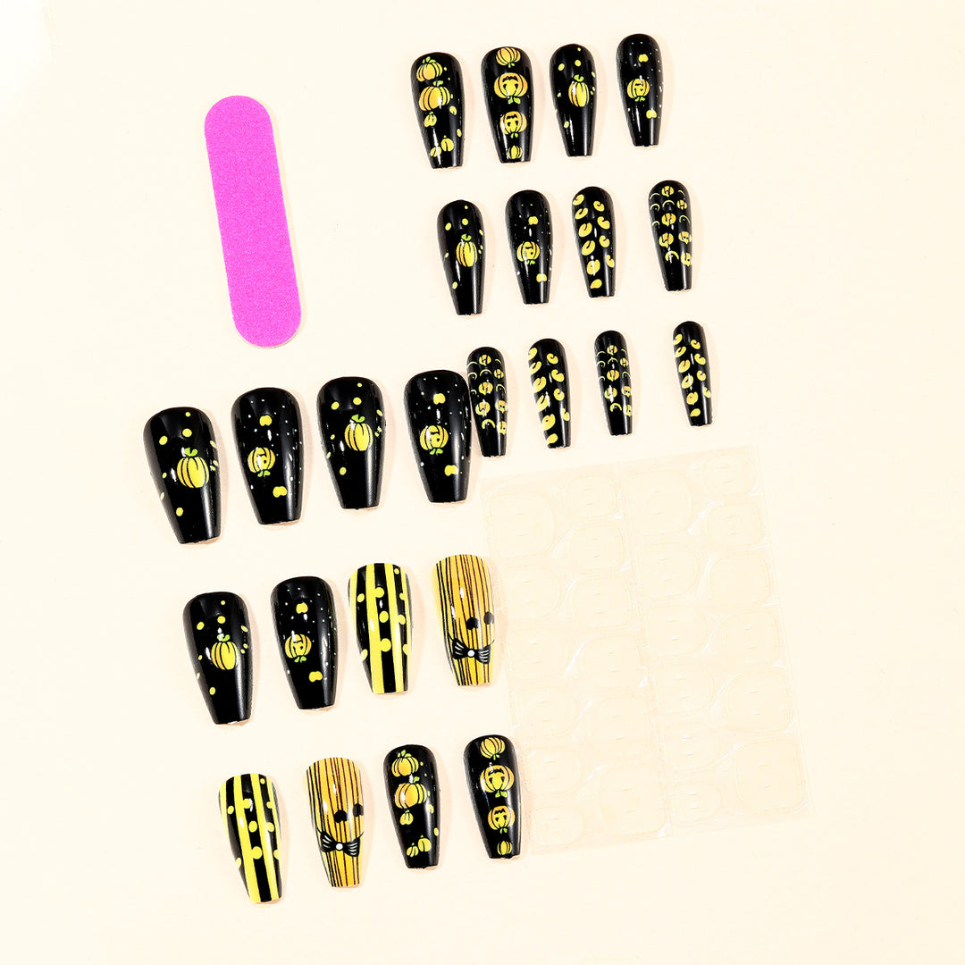 Festive Halloween Pumpkin Nail Art Extensions Bowlift
