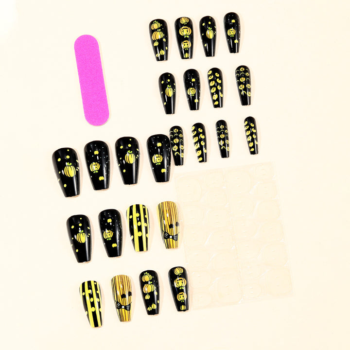 Festive Halloween Pumpkin Nail Art Extensions Bowlift