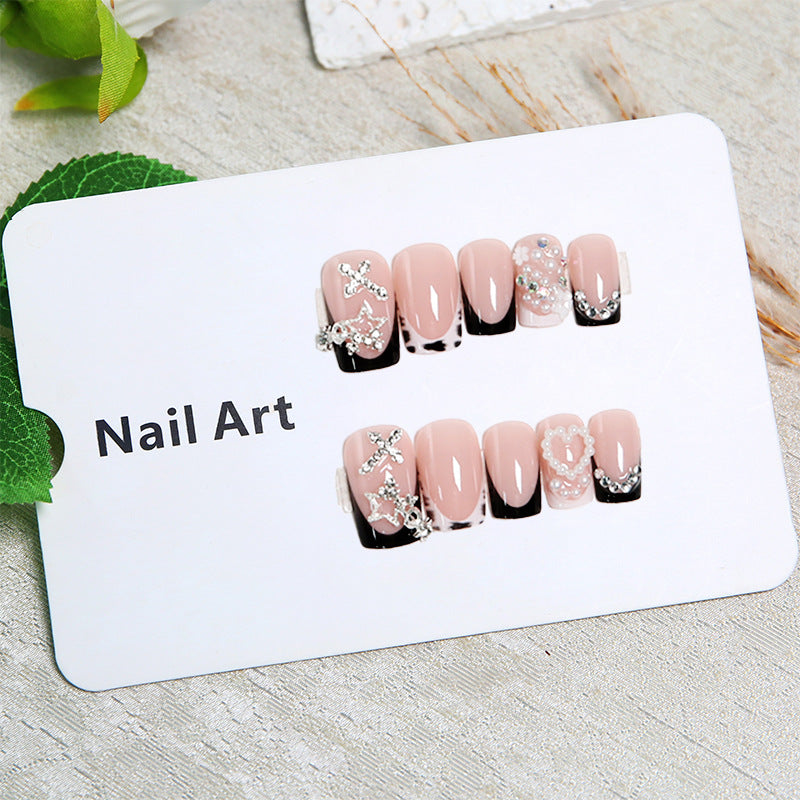 Artistic 3D Nail Tips with Pearl and Bow Accents Bowlift