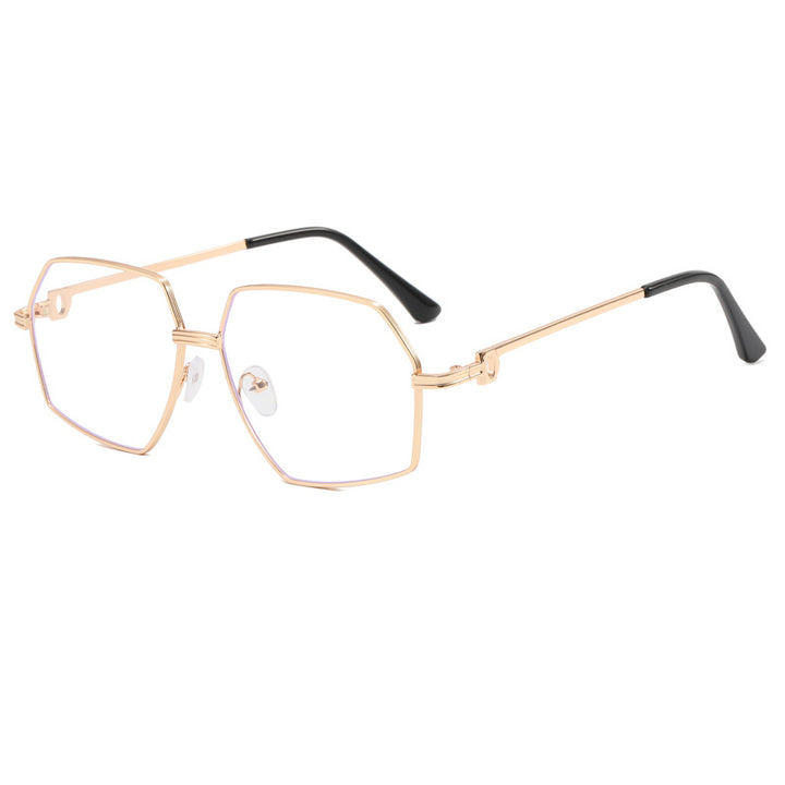 Ladies Stylish geometric sunglasses with elegant metal frame Bowlift