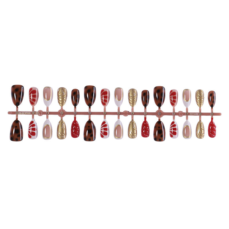 Decorative Press-On Nail Art Set with Unique Seasonal Designs Bowlift