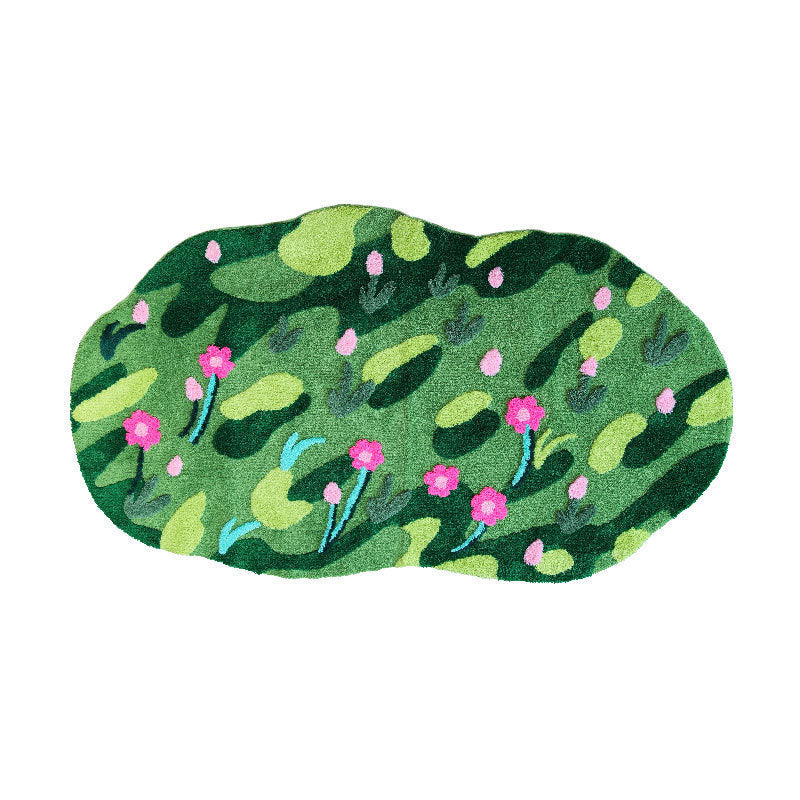 Abstract Mountain-shaped Rug