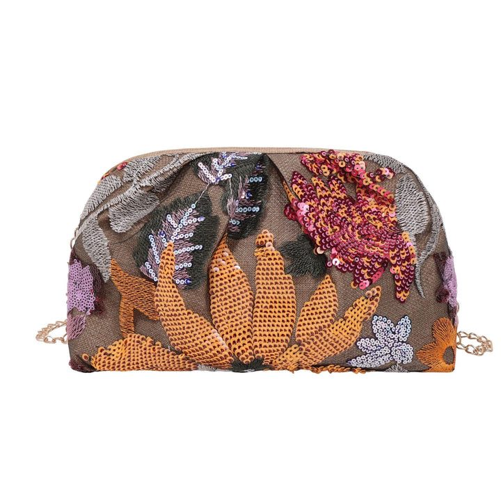 WoElegant Floral Sequin Clutch Bag Bowlift