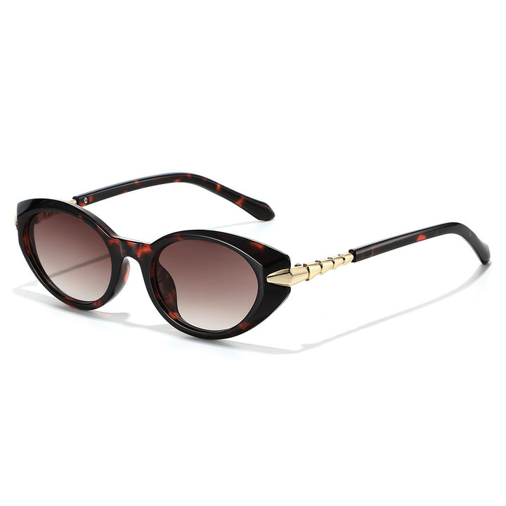 Designer Cat-Eye Sunglasses with Gold Accents Bowlift